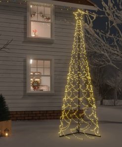 Stožasto božićno drvce toplo bijelo 500 LED žarulja 100x300 cm