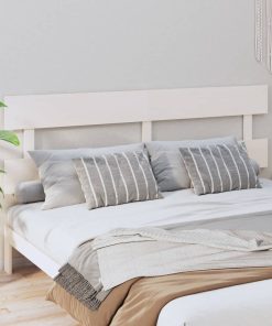 Uzglavlje za krevet bijelo 184 x 3 x 81 cm od masivne borovine