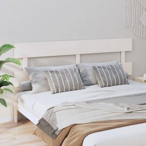 Uzglavlje za krevet bijelo 184 x 3 x 81 cm od masivne borovine