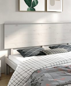 Uzglavlje za krevet bijelo 204x6x82
