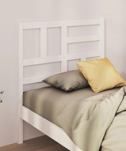 Uzglavlje za krevet bijelo 81 x 4 x 104 cm od masivne borovine