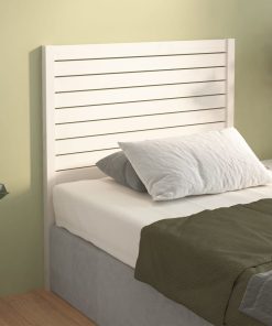 Uzglavlje za krevet bijelo 96 x 4 x 100 cm od masivne borovine