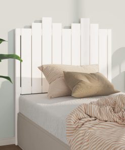 Uzglavlje za krevet bijelo 96 x 4 x 110 cm od masivne borovine