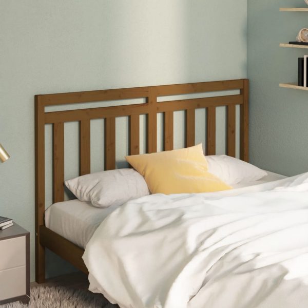 Uzglavlje za krevet boja meda 156 x 4 x 100 cm masivna borovina