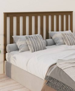 Uzglavlje za krevet boja meda 166 x 6 x 101 cm masivna borovina