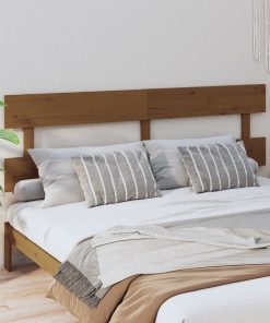Uzglavlje za krevet boja meda 184 x 3 x 81 cm masivna borovina