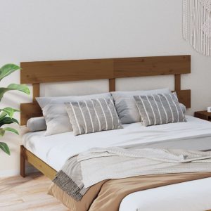 Uzglavlje za krevet boja meda 184 x 3 x 81 cm masivna borovina