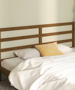 Uzglavlje za krevet boja meda 186 x 4 x 100 cm masivna borovina