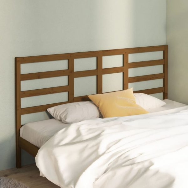 Uzglavlje za krevet boja meda 186 x 4 x 104 cm masivna borovina
