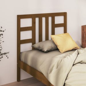 Uzglavlje za krevet boja meda 96 x 4 x 100 cm masivna borovina