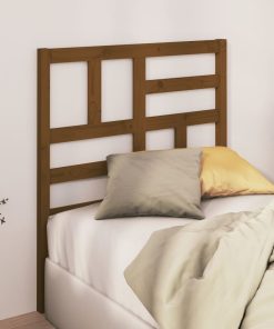Uzglavlje za krevet boja meda 96 x 4 x 104 cm masivna borovina
