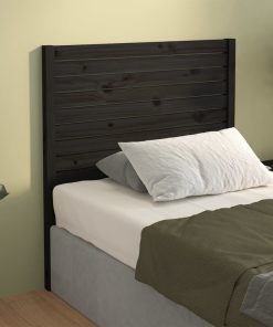 Uzglavlje za krevet crno 81 x 4 x 100 cm od masivne borovine