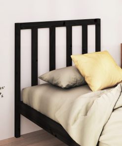Uzglavlje za krevet crno 96 x 4 x 100 cm od masivne borovine