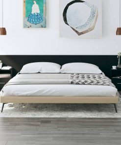 Uzglavlje za krevet s ormarićima crno od konstruiranog drva