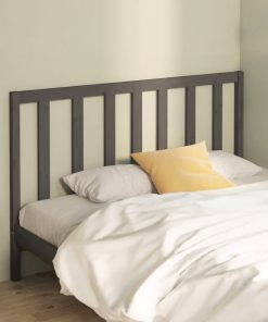 Uzglavlje za krevet sivo 166 x 4 x 100 cm od masivne borovine