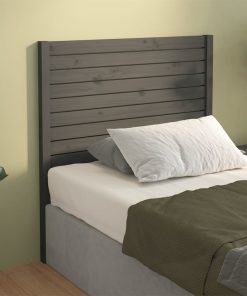 Uzglavlje za krevet sivo 81 x 4 x 100 cm od masivne borovine