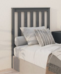Uzglavlje za krevet sivo 81 x 6 x 101 cm od masivne borovine