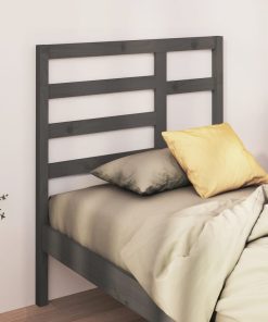 Uzglavlje za krevet sivo 96 x 4 x 104 cm od masivne borovine