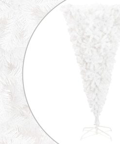 Naopako umjetno božićno drvce sa stalkom bijelo 180 cm