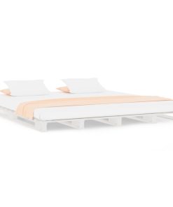 Okvir za krevet bijeli 150x200cm od masivne borovine 5FT bračni