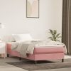 Okvir za krevet s oprugama ružičasti 120 x 200 cm baršunasti