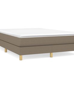 Okvir za krevet s oprugama smeđesivi 140x200 cm od tkanine