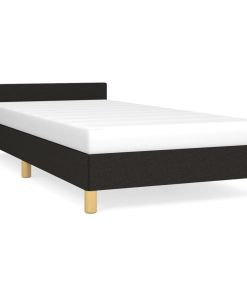 Okvir za krevet s uzglavljem crni 90x200 cm od tkanine