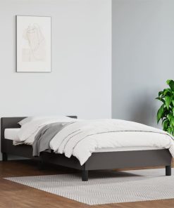 Okvir za krevet s uzglavljem sivi 80 x 200 cm od umjetne kože