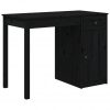 Radni stol crni 100x50x75 cm od masivne borovine