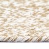 Ručno rađeni tepih od jute bijelo-smeđi 180 cm