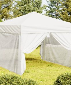 Sklopivi šator za zabave s bočnim zidovima 3 x 3 m bijeli