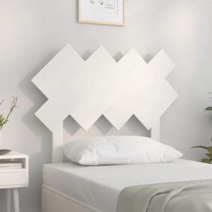 Uzglavlje za krevet Bijela 92x3x81 cm od masivne borovine