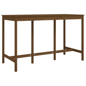 Barski stol smeđa boja meda 180x80x110 cm od masivne borovine