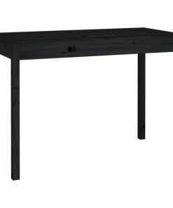Blagovaonski stol crni 110 x 55 x 75 cm od masivne borovine