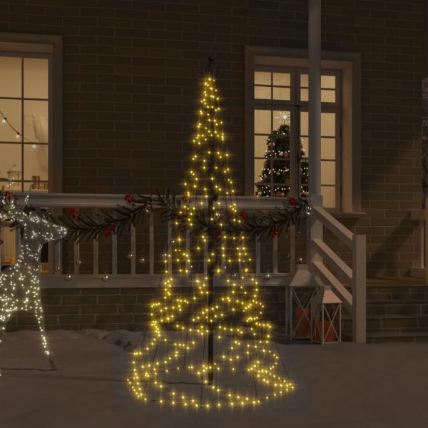 Božićno drvce na stijegu 200 LED žarulja tople bijele 180 cm