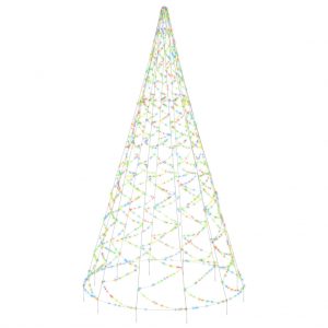 Božićno drvce na stijegu 3000 LED žarulje šarene 800 cm