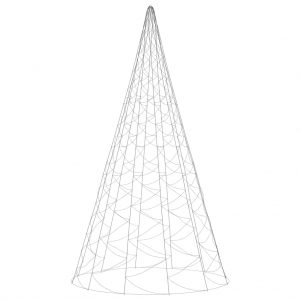 Božićno drvce na stijegu 3000 toplih bijelih LED žarulja 800 cm
