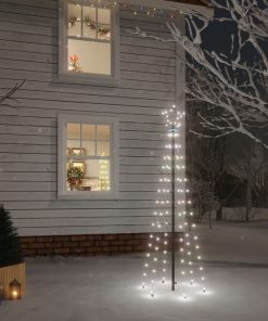 Božićno drvce sa šiljkom i 108 hladne bijele LED žarulja 180 cm
