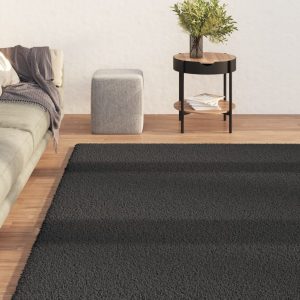 Čupavi tepih s visokim vlaknima antracit 160 x 230 cm