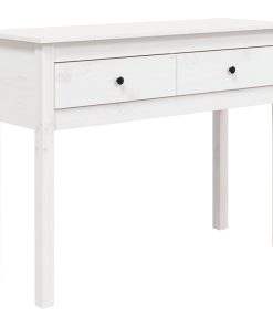 Konzolni stol bijeli 100 x35 x 75 cm od masivne borovine