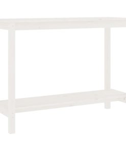 Konzolni stol bijeli 110 x 40 x 80 cm od masivne borovine