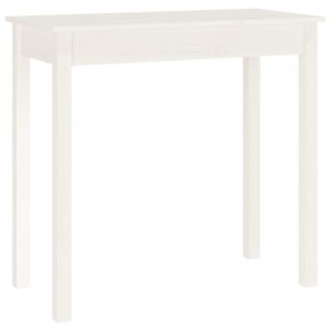 Konzolni stol bijeli 80 x 40 x 75 cm od masivne borovine