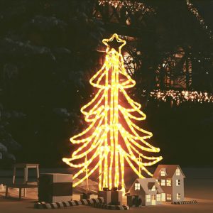 LED sklopiva figura božićnog drvca topla bijela 87 x 87 x 93 cm