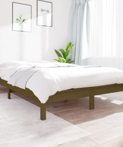 Okvir za krevet boja meda 150x200cm masivna borovina 5FT bračni