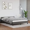 Okvir za krevet s uzglavljem sivi 140x190 cm od umjetne kože