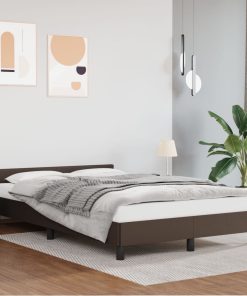 Okvir za krevet s uzglavljem smeđi 120x200 cm od umjetne kože
