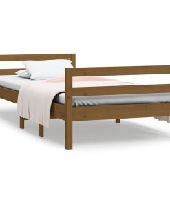 Okvir za krevet smeđa boja meda 80 x 200 cm od masivne borovine