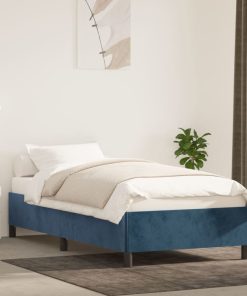 Okvir za krevet tamnoplavi 80x200 cm baršunasti