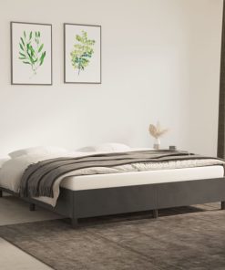 Okvir za krevet tamnosivi 180x200 cm baršunasti