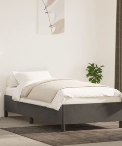 Okvir za krevet tamnosivi 90x200 cm baršunasti
